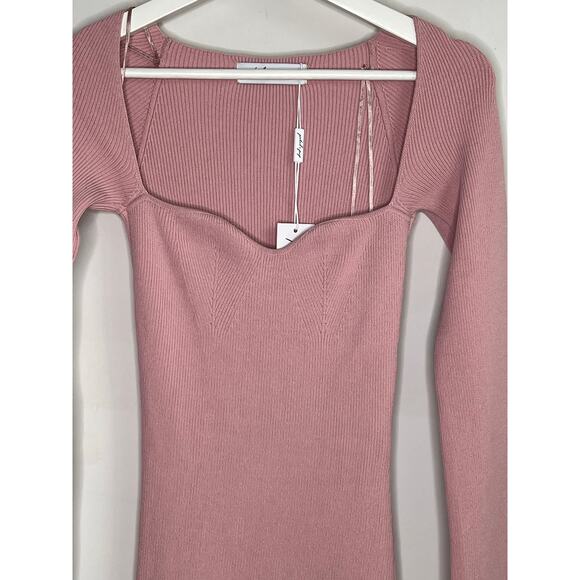 Petal and Pup Aquerelle Sweetheart Bodycon Midi Dress Women's Rose Women's 4 NWT - Picture 6 of 12